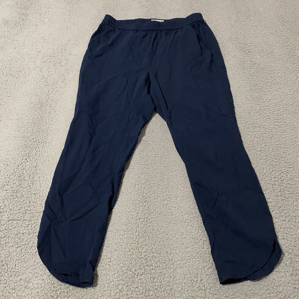 Marine Layer Allison Pants Women Small Blue Ankle Cropped Pull On Stretch Casual